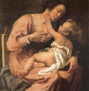 Artemisia gentileschi The Madonna and the Nino painting